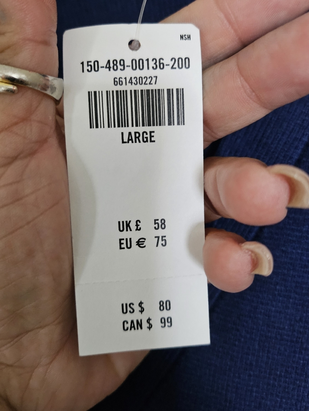 Abercrombie & Fitch Women L Blue Cardigan V Neck Button Knit Sweater NWT - Picture 13 of 13